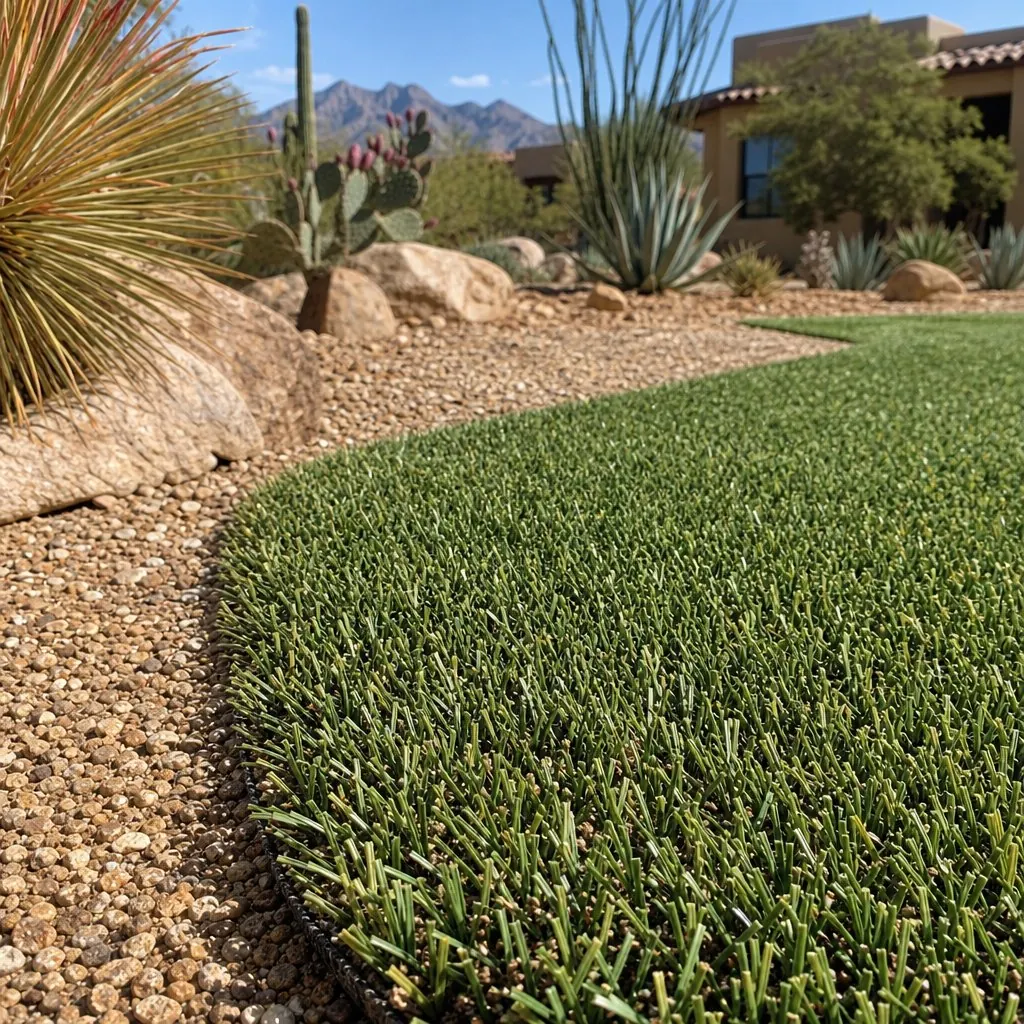 New bermudagrass lawn being established on a Tucson property